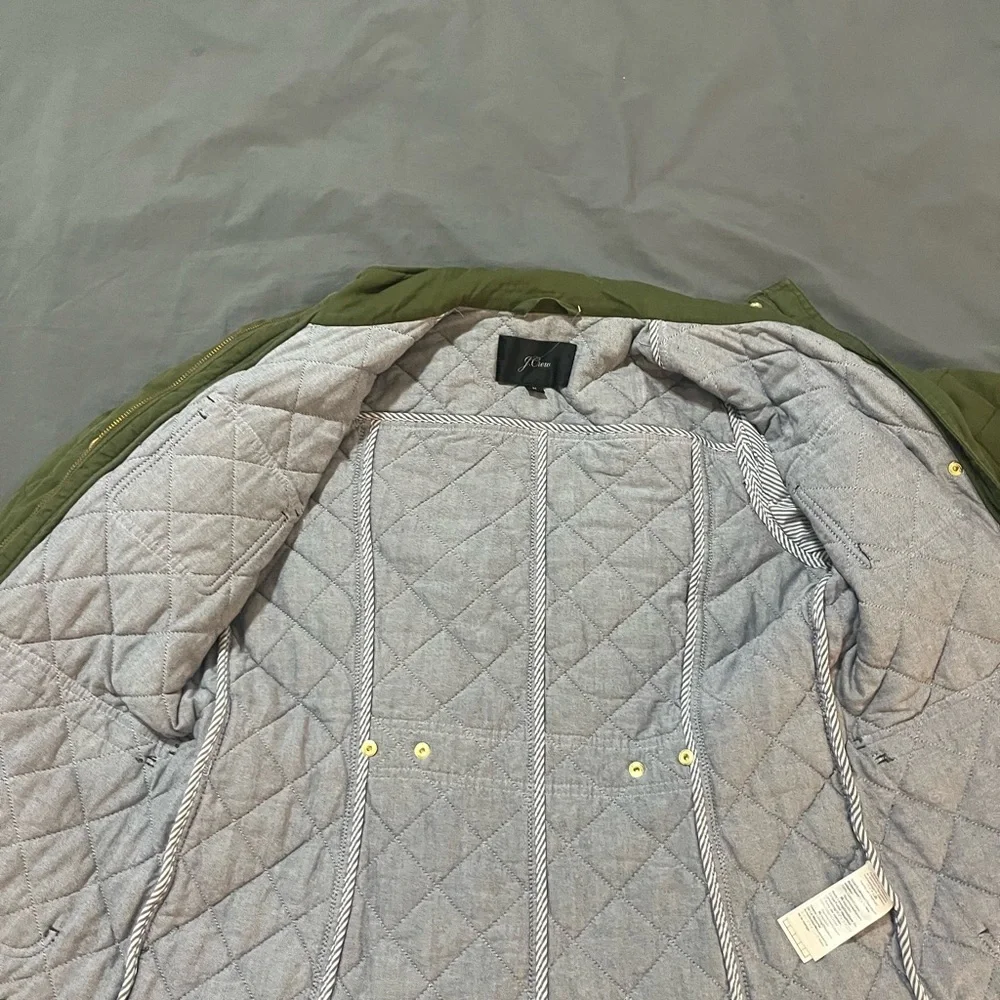 J. Crew Green Quilted Field Jacket (Size M) - Picture 6 of 7
